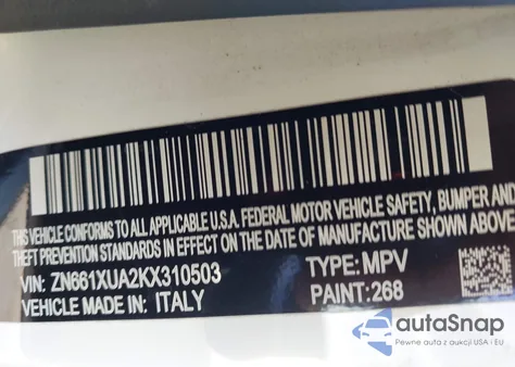 2019 Maserati Levante z USA, uszkodzony, nr VIN ZN661XUA2KX310503